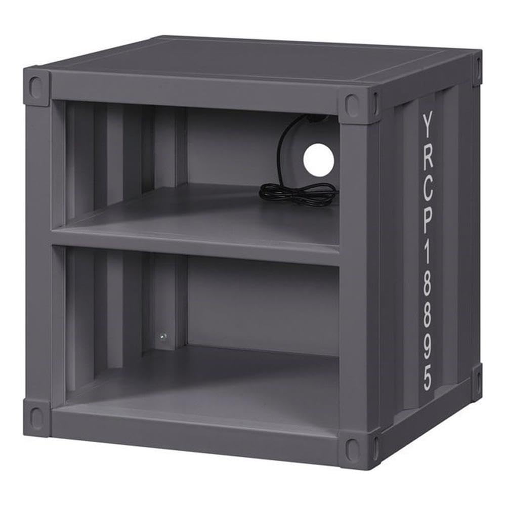 Acme Cargo Nightstand in Gunmetal and Gray